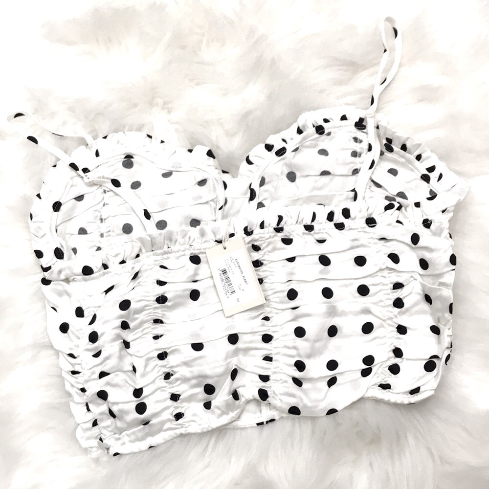 Maje polka dot black and white top 3 NWT - Picture 9 of 11